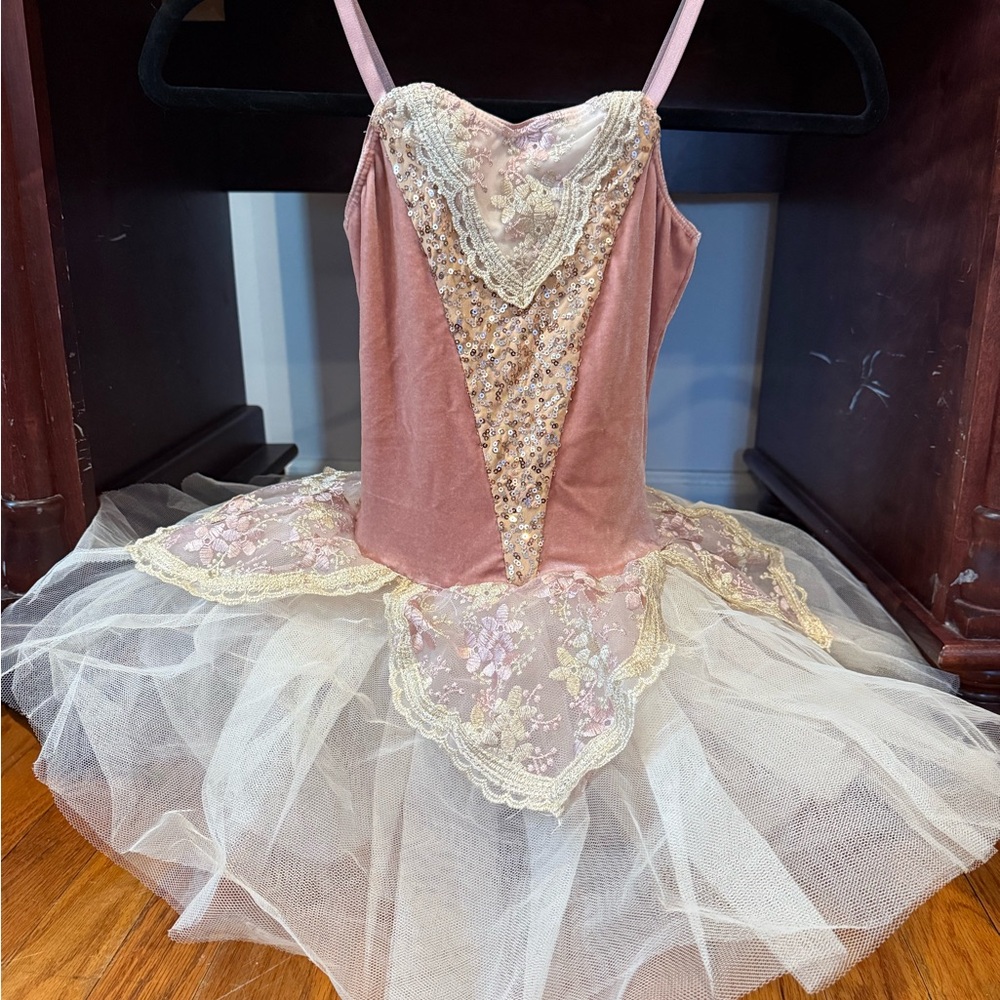 Revolution Pink and Cream Ballet Costume, Child Medium - Picture 3 of 9